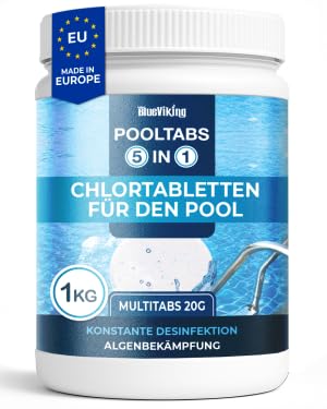 Pastiglie multifunzione di cloro BlueViking 5 in 1 da venti grammi in confezione da un chilogrammo