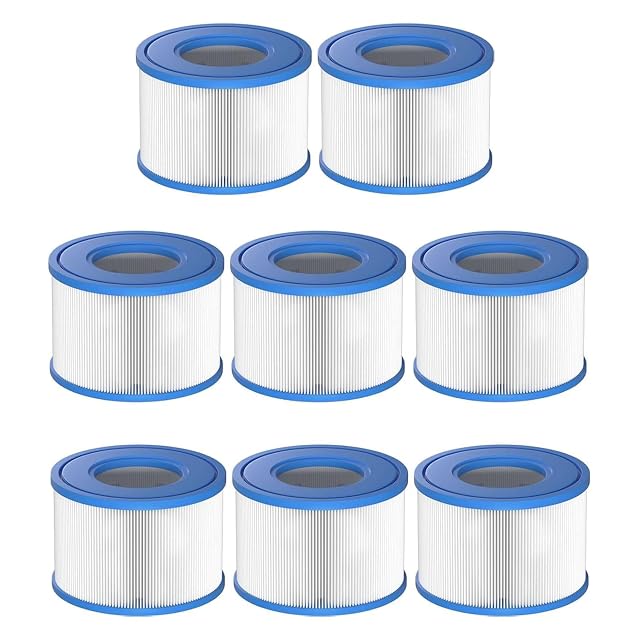 Otto cartucce filtranti da spa FOSUN Vokowin di tipo S1 per Intex PureSpa