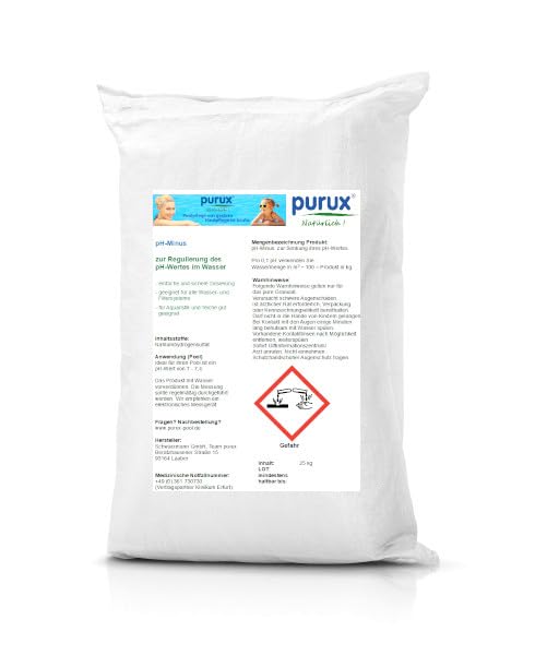 Granulato riduttore di pH purux in sacco da venticinque chili, di qualità alimentare