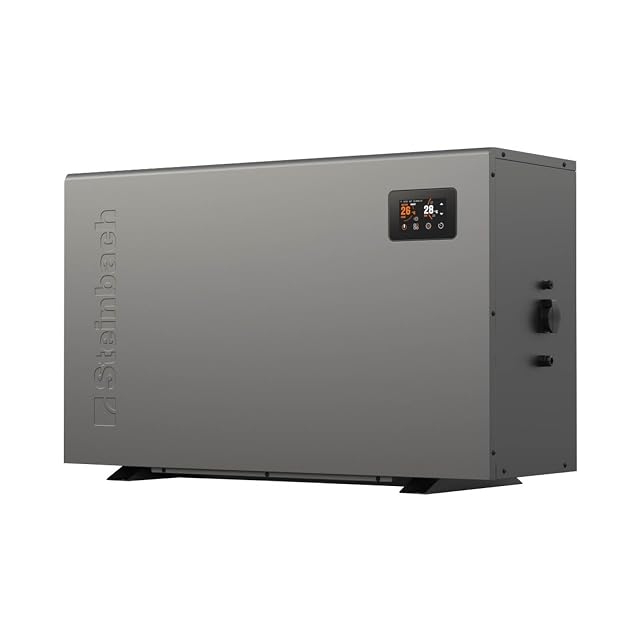 Pompa di calore da piscina a inverter STEINBACH Silent 7, con display touch e spia di stato