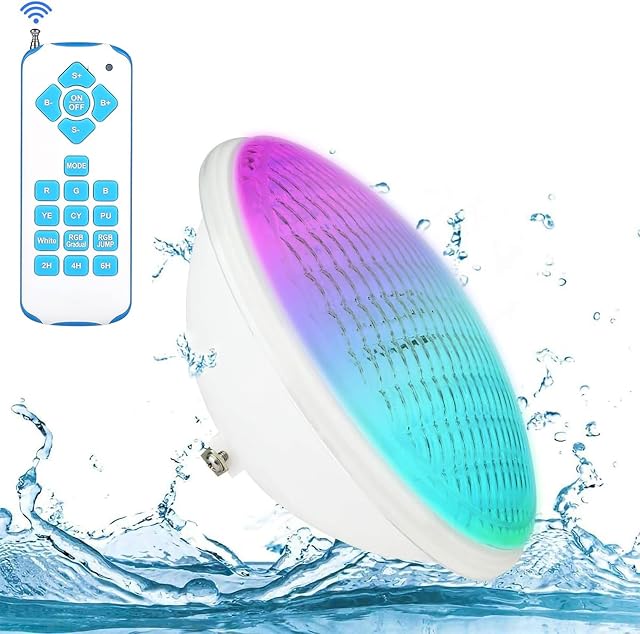 Lampada da piscina LED PAR56 RGB KOLLNIUN, per una nicchia subacquea standard