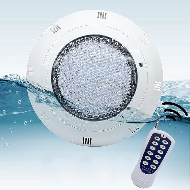 Lampada da piscina a LED RGB NaMaSyo da 36 watt a 12 volt, col suo connettore stagno