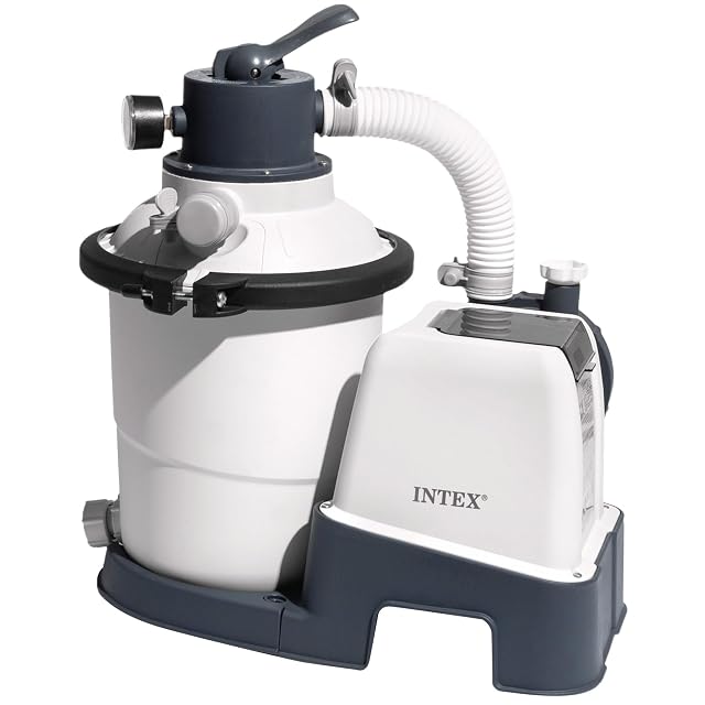 Pompa di filtrazione a sabbia Intex 26642 Krystal Clear in corpo bianco, col suo interruttore differenziale