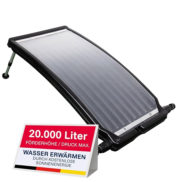 Riscaldatore solare da vasca T.I.P. SPH 10000 S su un telaio resistente ai raggi UV con piedi regolabili